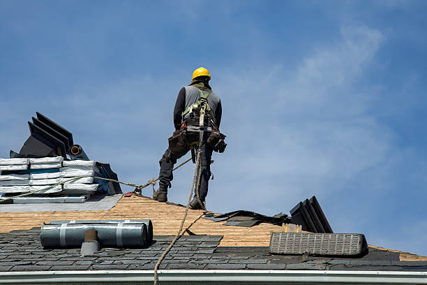 Professional Storm Damage Roof Repair technician working in Durango, IA